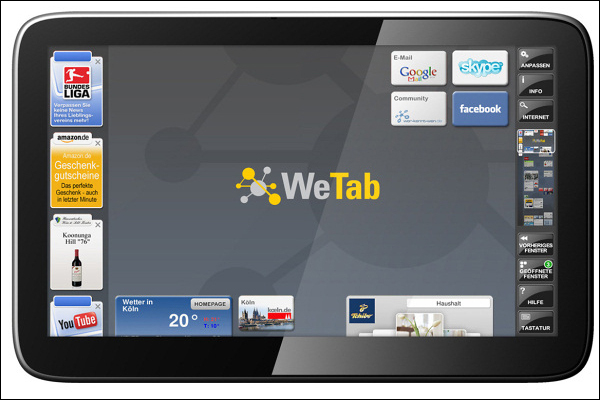 Планшетный компьютер WeTab (здесь и ниже изображения разработчиков).