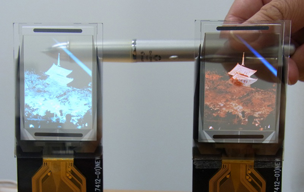 Прозрачный OLED-дисплей.