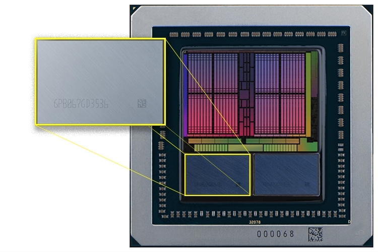 Изображение GPU AMD Vega с двумя 8-Гбайт чипами Samsung HBM2 первого поколения