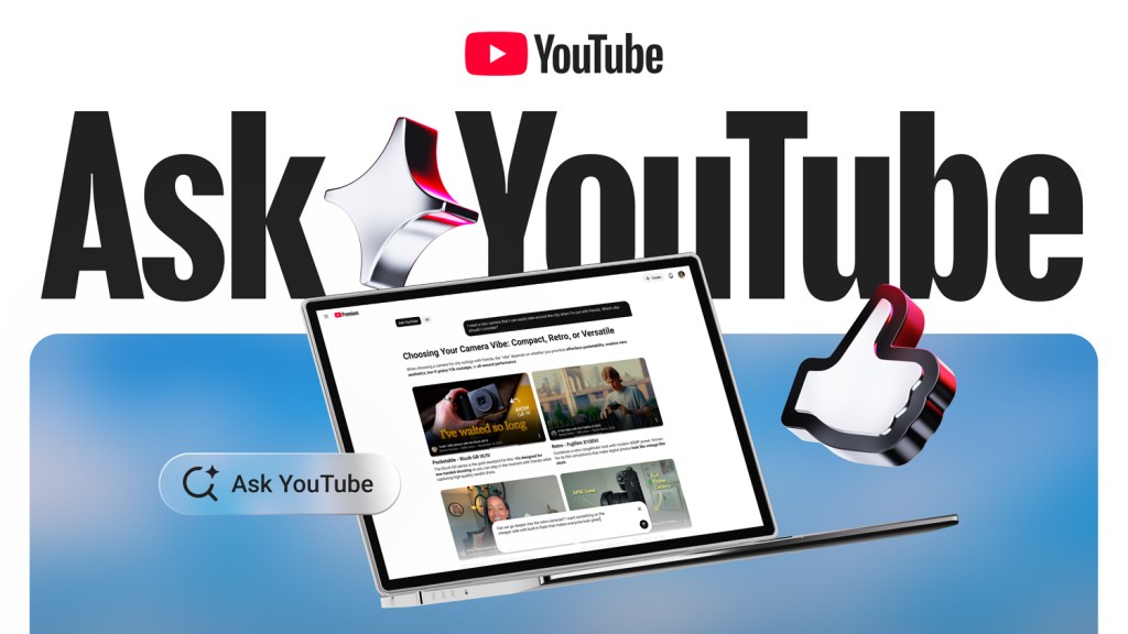 Интерфейс функции Ask YouTube