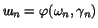 $\hbox{\itshape ш}_n=\varphi(\omega_n,\gamma_n)$