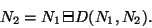 \begin{displaymath}
N_2=N_1\mathop{\rlap{\hskip-1pt$\square$}\hbox{\rule[1mm]{1.9mm}{1pt}}}D(N_1,N_2).
\end{displaymath}