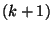 $ (k+1)$
