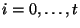 $ i=0,\dots ,t$