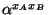 $ \alpha^{x_Ax_B}$