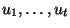 $ u_1,\dots,u_t$