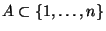 $ A\subset\{1,\dots,n\}$