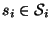 $ s_i\in {\cal S}_i$